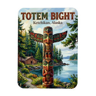 Totem Bight State Historical Park Alaska Postcard Magnet