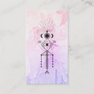 *~* Totem Eye Moon Floral Astrology Reiki Yoga Business Card