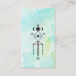 *~* Totem Eye Moon Floral Astrology Yoga Reiki Business Card