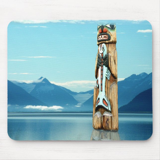 Totem Guarding Salmon Runs mousepad (Front)