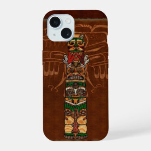 Totem Native American Folk Art iPhone 15 Case
