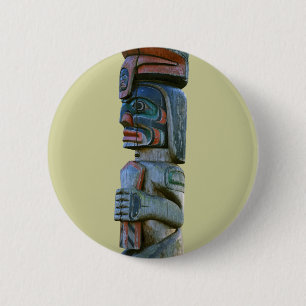Totem Pole 6 Cm Round Badge