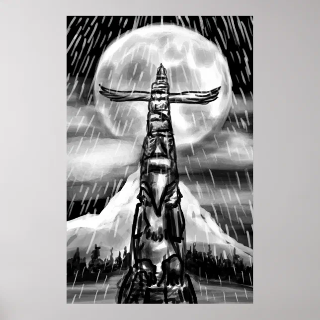 Totem Pole Art Poster | Zazzle