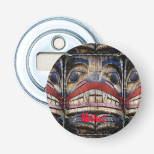 Totem Pole Face Thunder_Cove  Bottle Opener