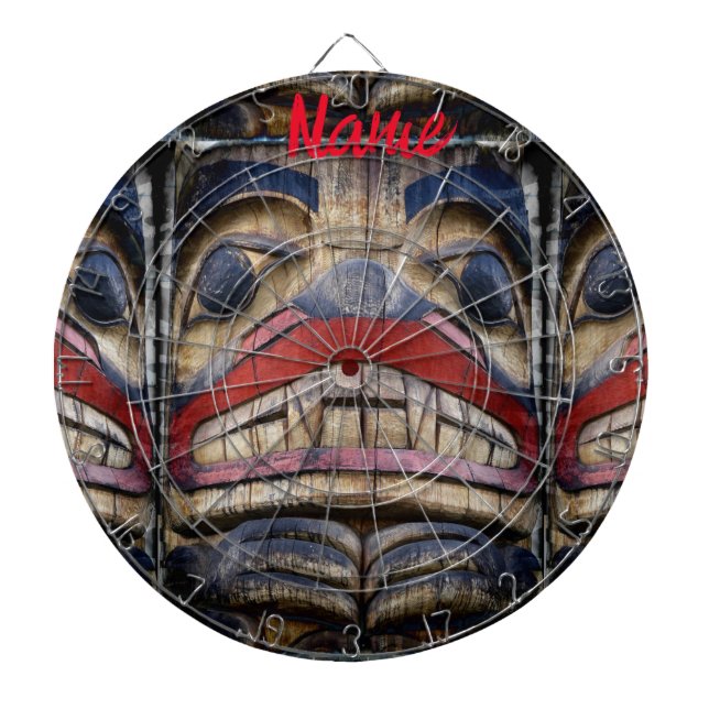 Totem Pole Face Thunder_Cove  Dartboard (Front)