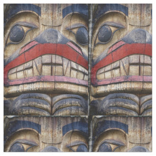 Totem Pole Face Thunder_Cove Fabric