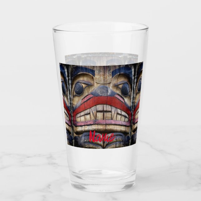 Totem Pole Face Thunder_Cove Glass (Front)