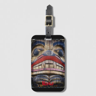 Totem Pole Face Thunder_Cove Luggage Tag