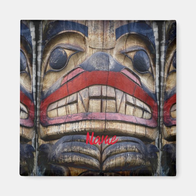 Totem Pole Face Thunder_Cove   Magnet (Front)