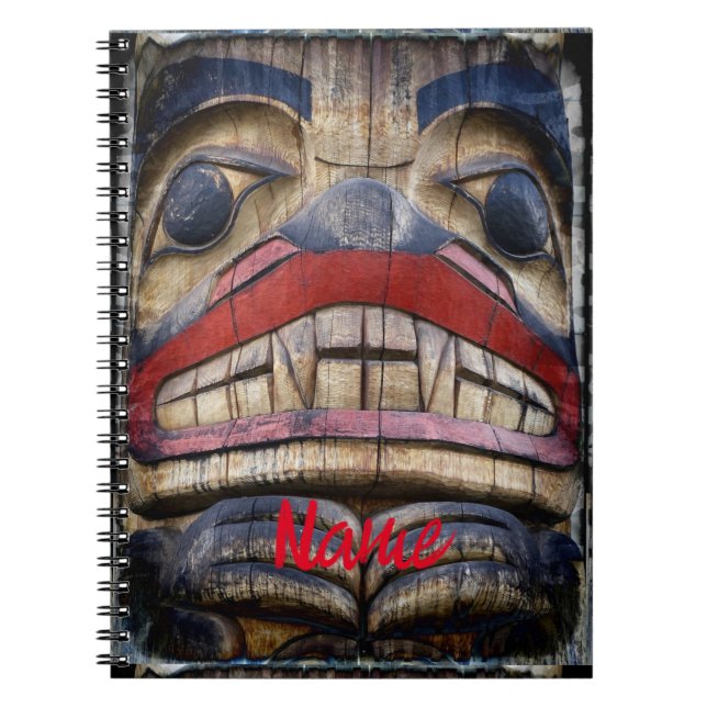 Totem Pole Face Thunder_Cove Notebook (Front)