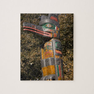 Totem pole in park in Ottawa, Ontario, Canada Jigsaw Puzzle
