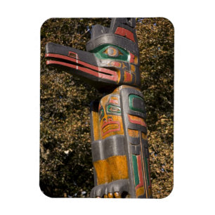 Totem pole in park in Ottawa, Ontario, Canada Magnet