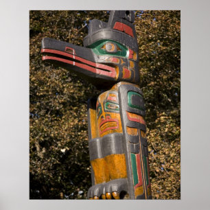Totem pole in park in Ottawa, Ontario, Canada Poster