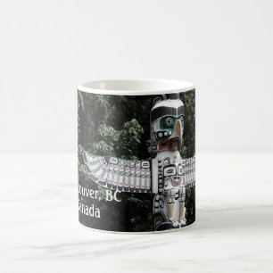 Totem pole in Vancouver, BC Canada coffee mug