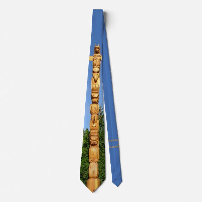 Totem Pole Ties First Nations Art Tie Necktie (Front)