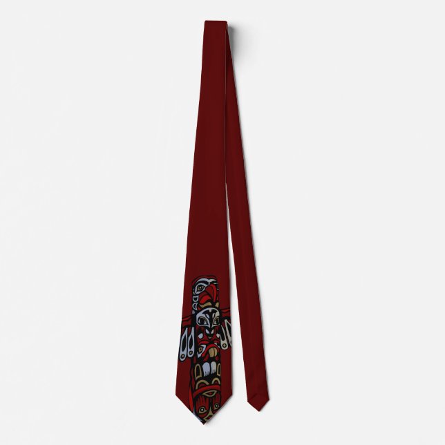 Totem Pole Ties First Nations Art Tie Necktie (Front)