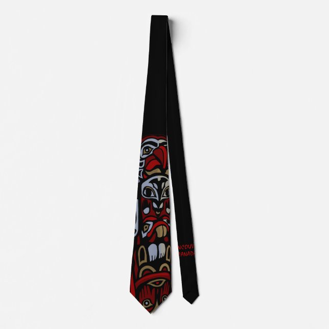 Totem Pole Ties First Nations Art Tie Necktie (Front)
