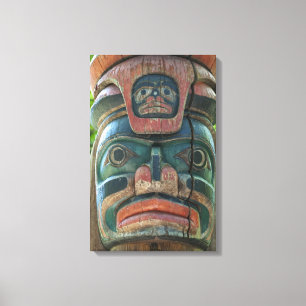 Totem Pole Wrapped Canvas