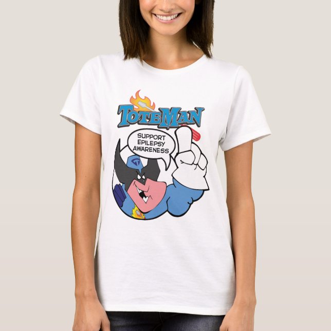 ToteMan Support Epilepsy Awareness T-Shirt (Front)