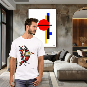 Totemic Bird – Abstract Tribal Symbol T-Shirt