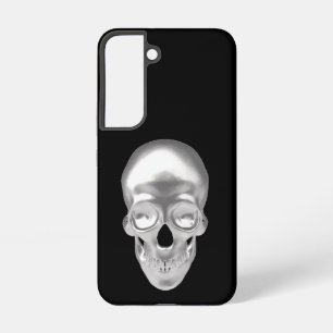 Totenkopf, Schädel silber 3D-Optik - Samsung Galaxy Case