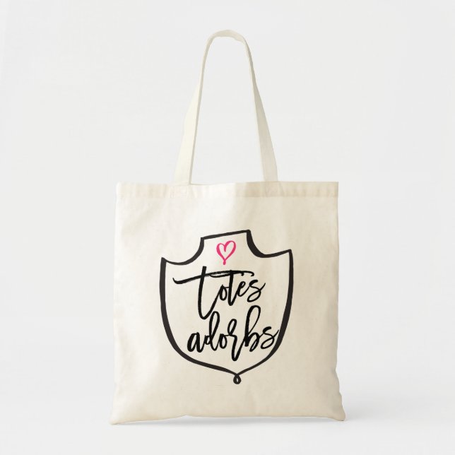 TOTES ADORBS wedding day tote bag for bridesmaids (Front)