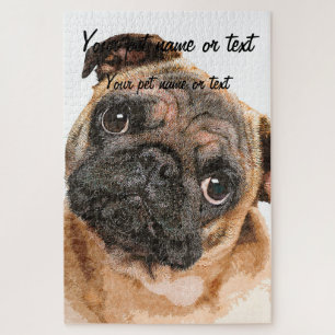 Totes Adore, Young Pug Dog Jigsaw Puzzle