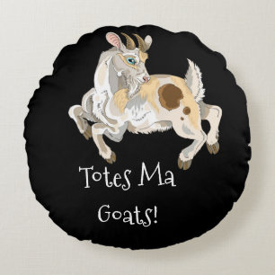 Totes Ma Goats Round Cushion