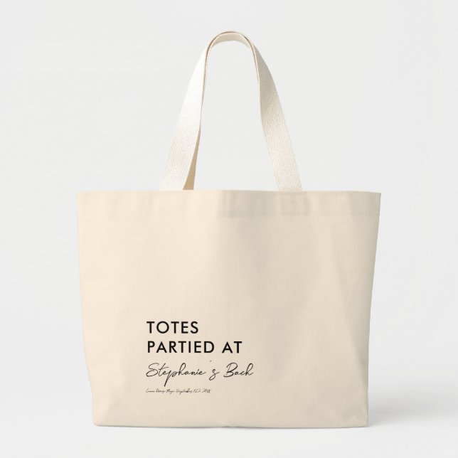 Totes Partied with Bachelorette Weekend Tote Bag (Front)