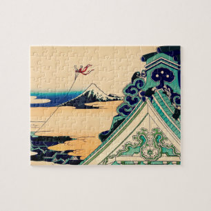 Toto Asakusa Honganji by Katsushika Hokusai Jigsaw Puzzle