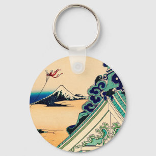 Toto Asakusa Honganji by Katsushika Hokusai Key Ring