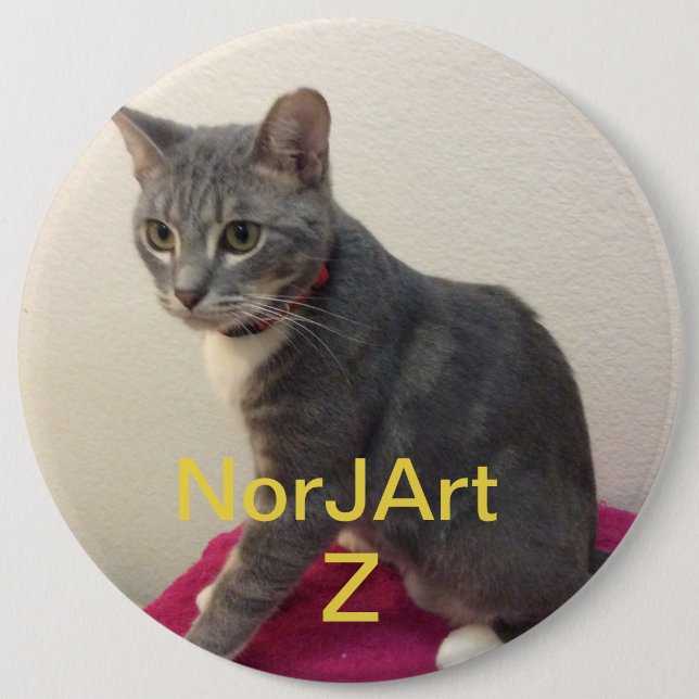 Toto the Cat. 6 Cm Round Badge (Front)