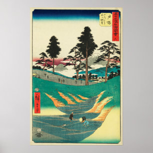 Totsuka, Japan: Vintage Woodblock Print