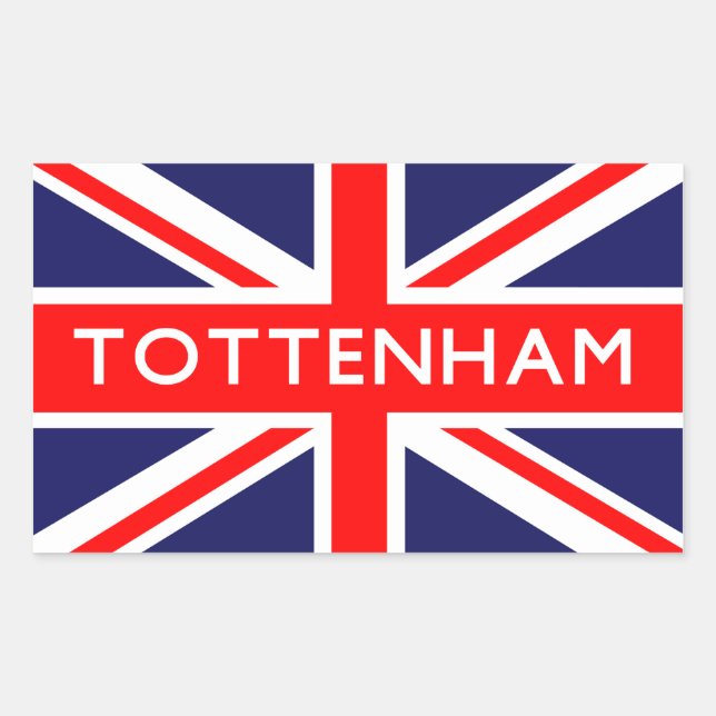 Tottenham : British Flag Rectangular Sticker (Front)