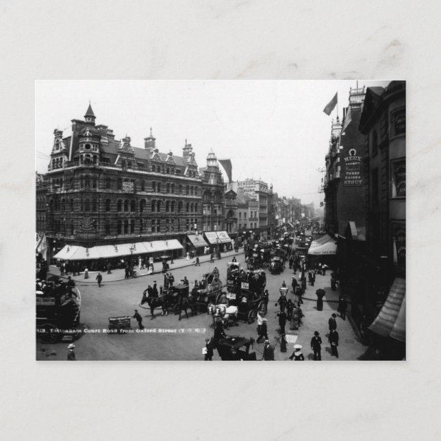 Tottenham Court Road from Oxford Street, Postcard (Front)