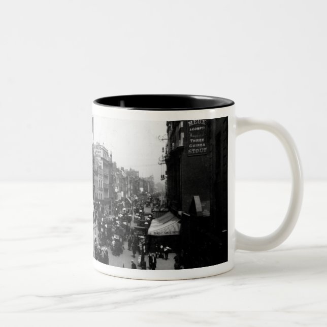 Tottenham Court Road from Oxford Street, Two-Tone Coffee Mug (Right)