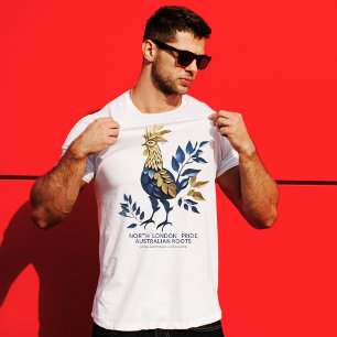 Tottenham Hotspur Cockerel & Lily Flower Design T-Shirt