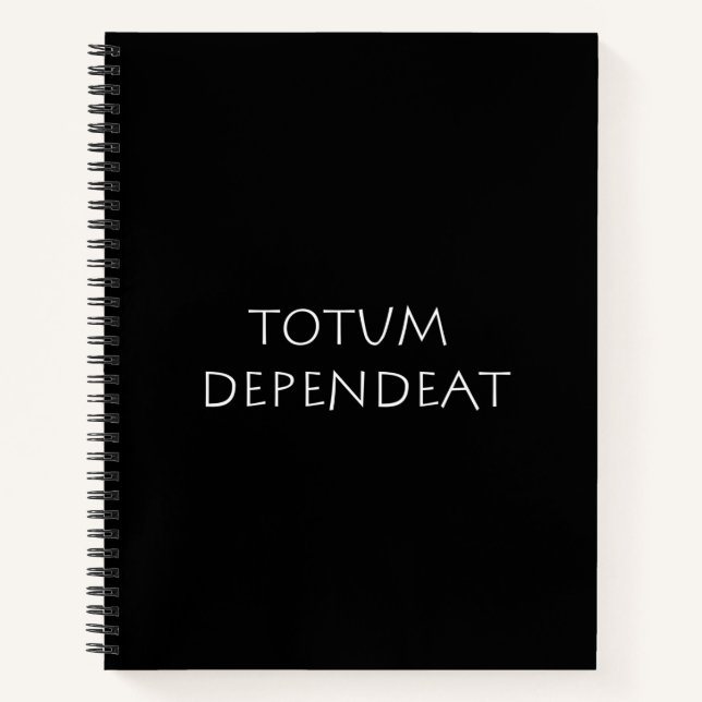 Totum dependeat notebook (Front)