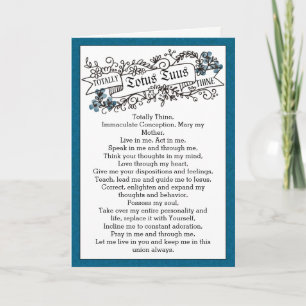 Totus Tuus Prayer Pope St. John Paul II Card