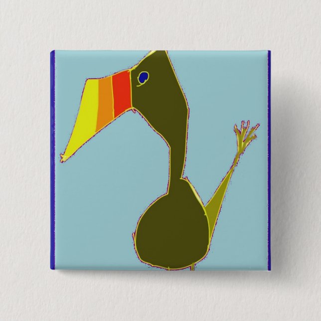 Toucan 15 Cm Square Badge (Front)
