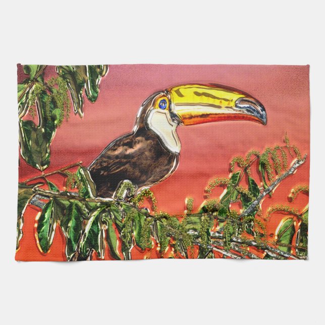 Toucan 2 Kitchen Towel (Horizontal)