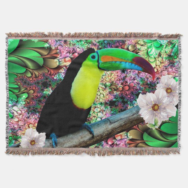 Toucan 4 throw blanket (Front)