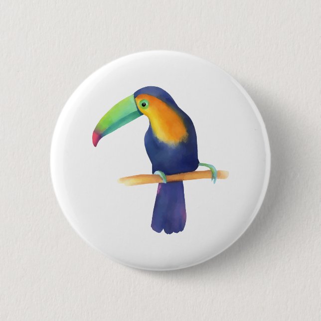 Toucan 6 Cm Round Badge (Front)