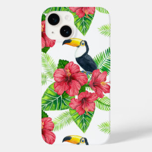 Toucan and tropical bouquet Case-Mate iPhone 14 case