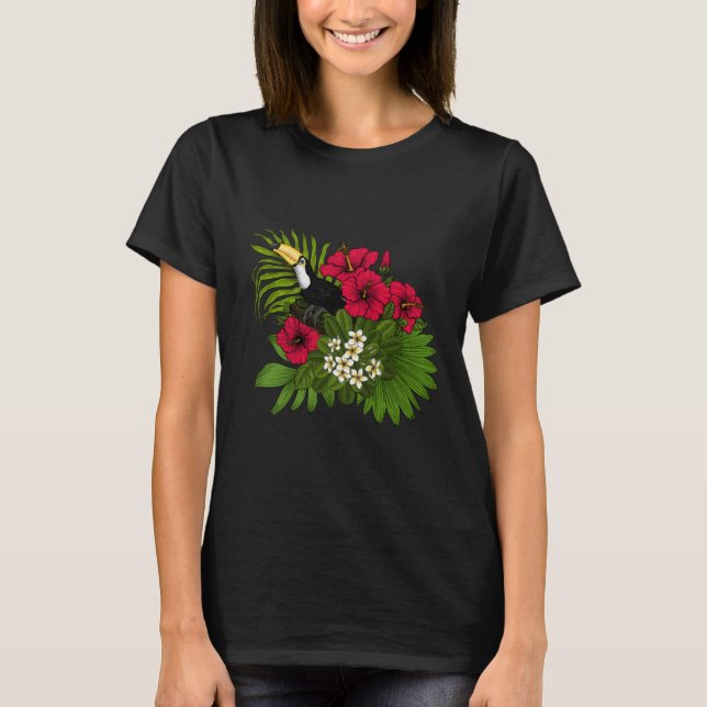Toucan and tropical flora 4 T-Shirt (Front)