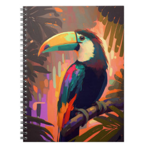 Toucan Animal Portrait Painting Wildlife Outdoors  Notebook