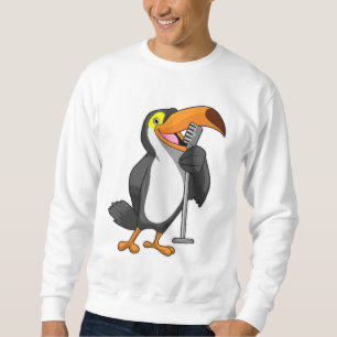 Toucan at Music with Microphone Sweatshirt