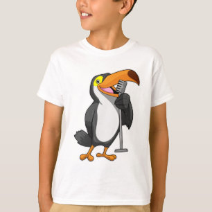 Toucan at Music with Microphone T-Shirt