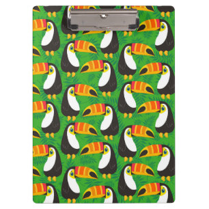 Toucan Bird Beak Green Leaves Tropical  Animals Clipboard