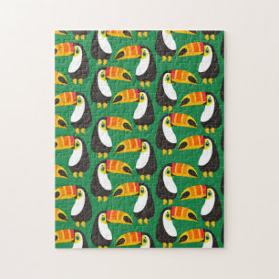 Toucan Bird Orange Beak Natural Green Animal Jigsaw Puzzle